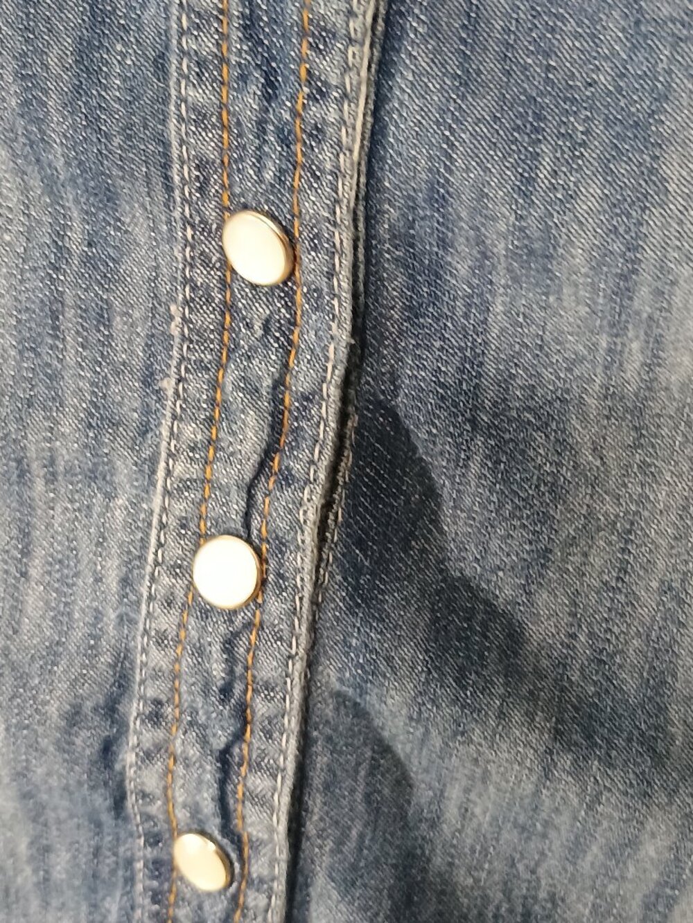 Simply Be Chambray Denim Button Front Western Shirt Plus Size Roll Tab Sleeve - Picture 7 of 13